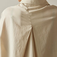 7115 Airy Flat Hem Button Down, Oyster