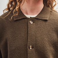 7115 by Szeki Boiled Wool Chore Shirt Jacket, Olive