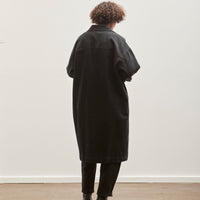 7115 Canvas Lapel Coat, Black