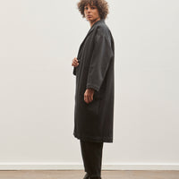 7115 Canvas Lapel Coat, Black