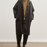 7115 Canvas Lapel Coat, Black