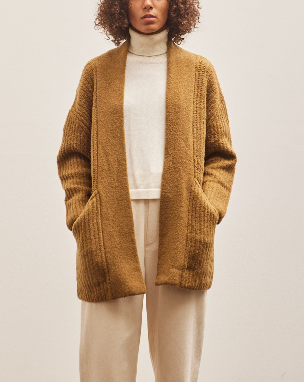 Mohair Cardigan Strickjacke Grobmaschig Mohair Strickjacke Lang