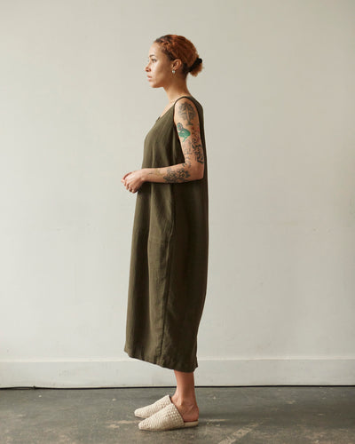 7115 Cocoon Tent Dress, Deep Moss