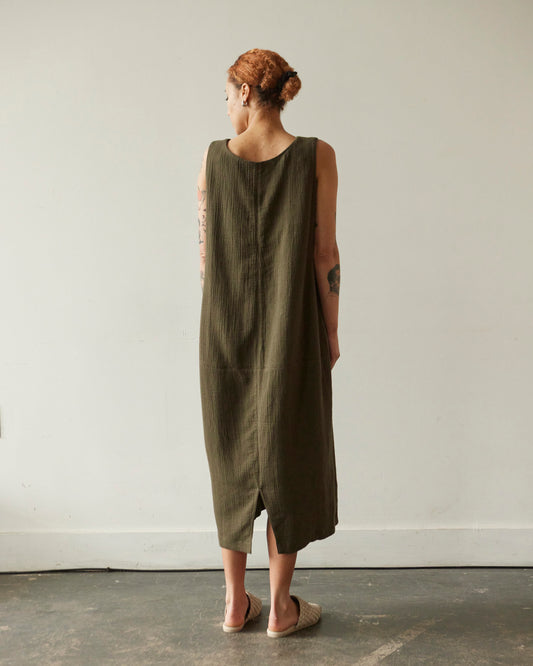 7115 Cocoon Tent Dress, Deep Moss