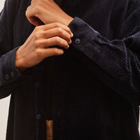 7115 Corduroy Dolman Shirt, Navy