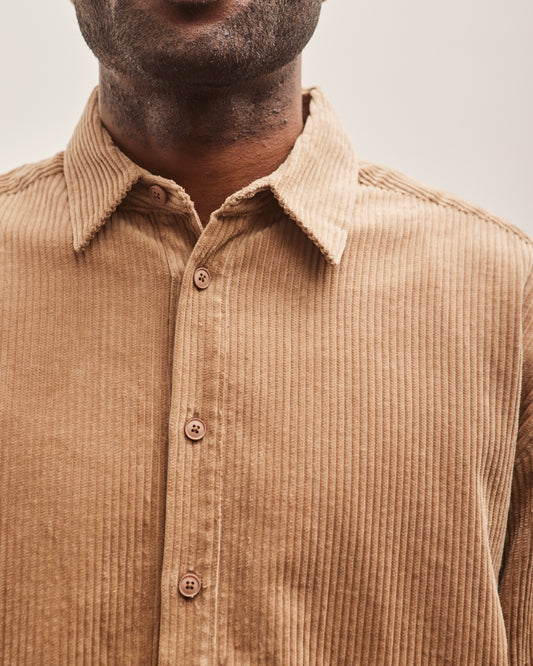 7115 Unisex Corduroy Dolman Shirt, Tobacco