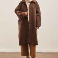 7115 Cuffed Wool Coat, Deep Walnut