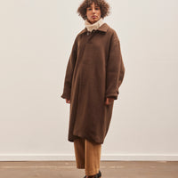 7115 Cuffed Wool Coat, Deep Walnut