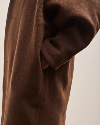 7115 Cuffed Wool Coat, Deep Walnut