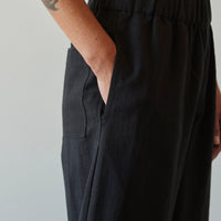 7115 Elastic Pull-Up Trouser, Canvas Black