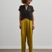 7115 Linen Pleated Trousers, Mustard