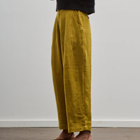 7115 Linen Pleated Trousers, Mustard