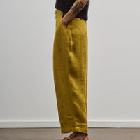 7115 Linen Pleated Trousers, Mustard