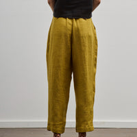 7115 Linen Pleated Trousers, Mustard