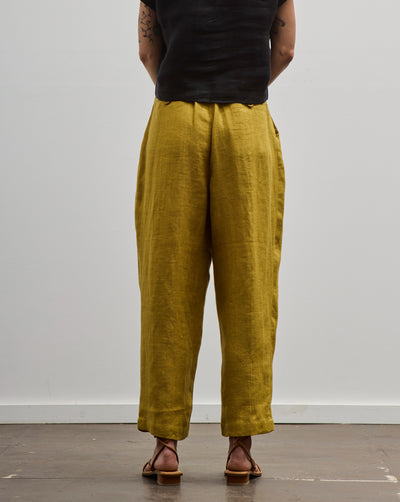7115 Linen Pleated Trousers, Mustard