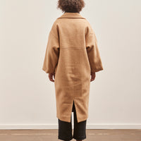 7115 Oversized Wool Coat, Light Camel