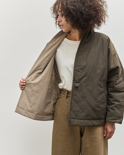 7115 Padded Reversible Blazer, Olive Brown / Taupe