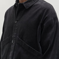 7115 Unisex Panel Pocket Shirt Jacket, Black Heavy Canvas