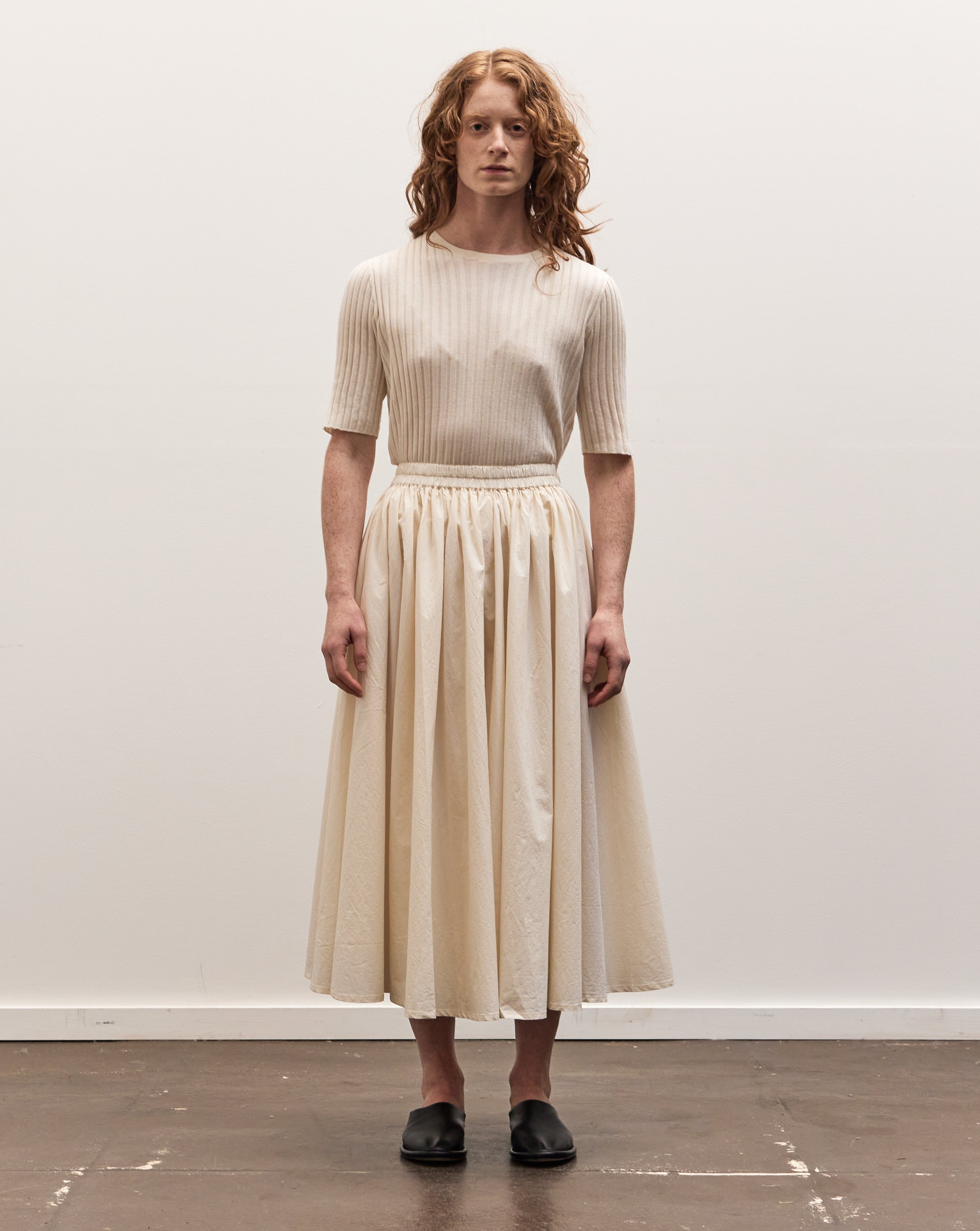 7115 Papery Lantern Elastic Skirt, Off-White – Glasswing