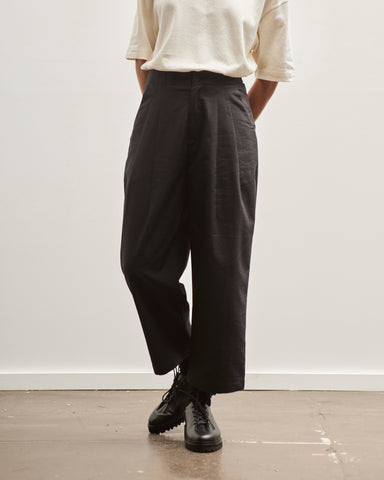 7115 Pleated Trouser, Black Stripe Edition