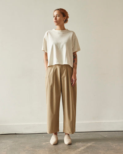 7115 Pleated Trouser, Tan