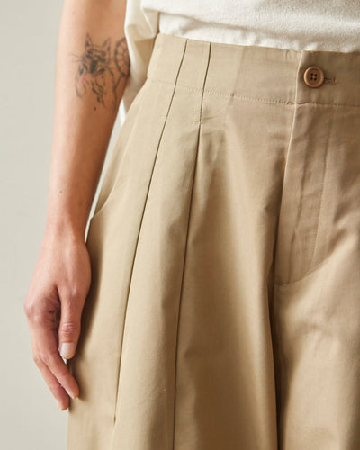 7115 Pleated Trouser, Tan