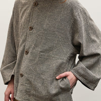 7115 Reversible Spring Linen Jacket, Dark Stripes