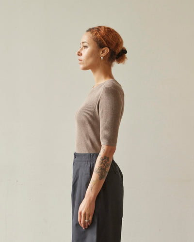 7115 Ribbed Shortsleeves, Pepper
