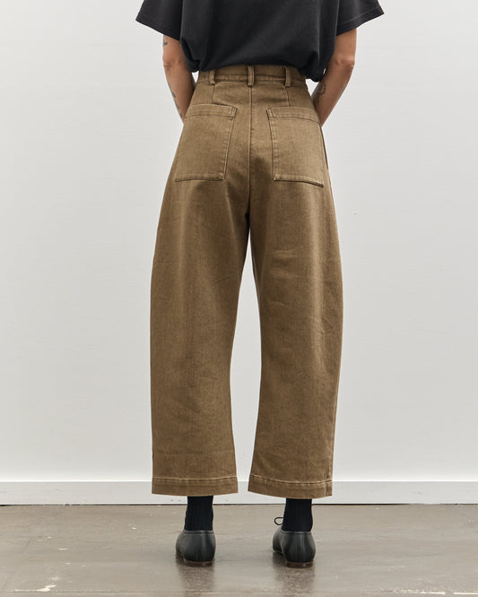 7115 Sand-Washed Curve Legged Trouser, Washed Walnut