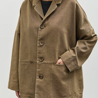 7115 Sandwashed Blazer Coat, Washed Walnut