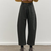 7115 Sand-Washed Curve Legged Trouser, Washed Black