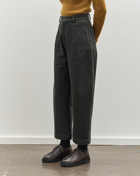 7115 Sand-Washed Curve Legged Trouser, Washed Black