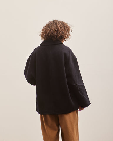 7115 Short Wool Coat, Black