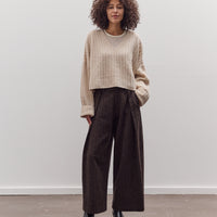 Oversized V-Neck Sweater, Off-White
