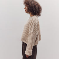 Oversized V-Neck Sweater, Off-White
