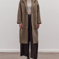 Lapel Wool Coat, Sand Kelp