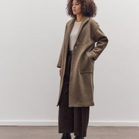 Lapel Wool Coat, Sand Kelp