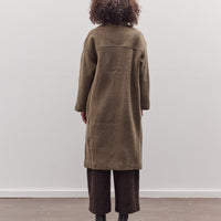 Lapel Wool Coat, Sand Kelp