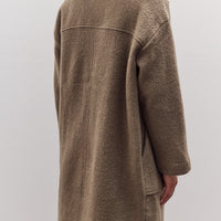 Lapel Wool Coat, Sand Kelp