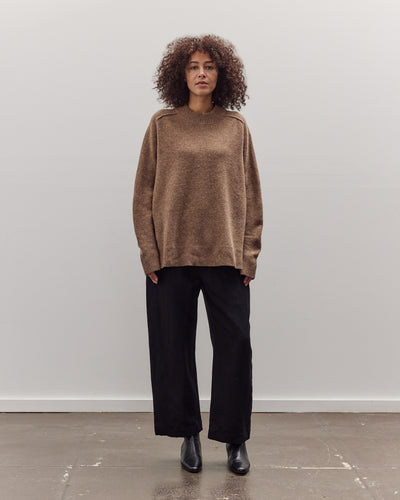 Roll Seam Sweater, Speckle Clay
