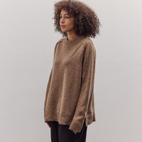 Roll Seam Sweater, Speckle Clay