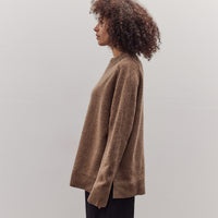 Roll Seam Sweater, Speckle Clay