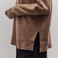 Roll Seam Sweater, Speckle Clay