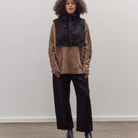 Waxed Hooded Vest, Charcoal