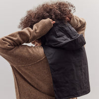 Waxed Hooded Vest, Charcoal