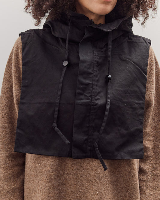 Waxed Hooded Vest, Charcoal