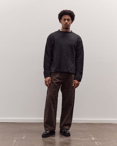 Oversized Mock Neck Sweater, Charcoal