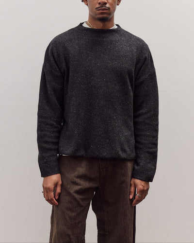 Oversized Mock Neck Sweater, Charcoal