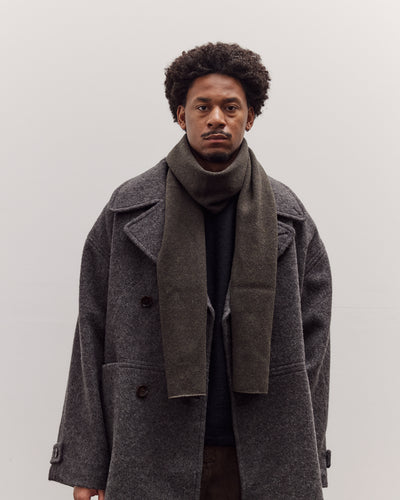 Long Wool Scarf, Olive Brown