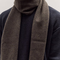 Long Wool Scarf, Olive Brown